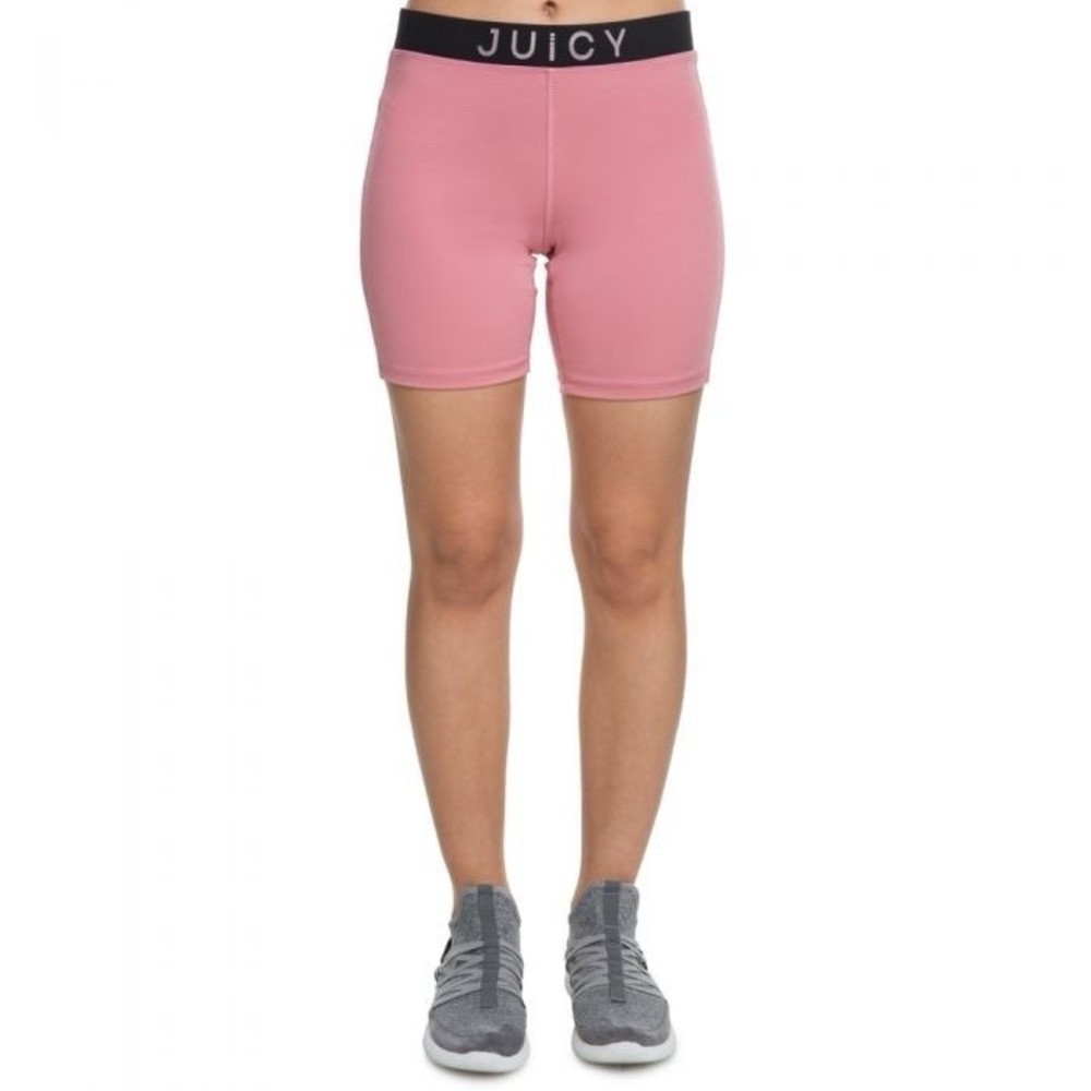 JUICY Couture Sport Active Shorts Gym Tea Rose Pink Black Women's Sz S *NEW* $98